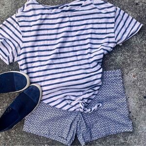 Laundry Shelli Segal Women Shorts 6 Black White Cotton Stretch Summer Bundle